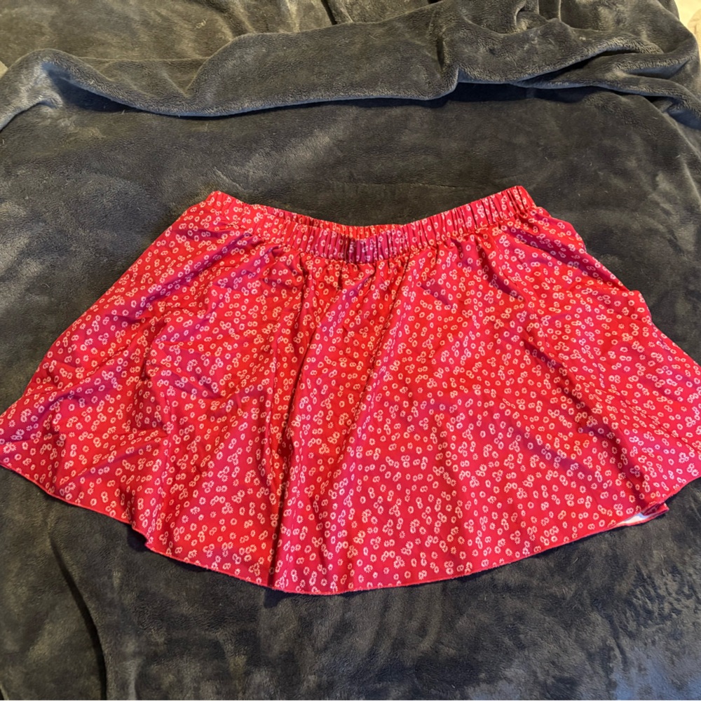 Pink Floral Skirt with shorts